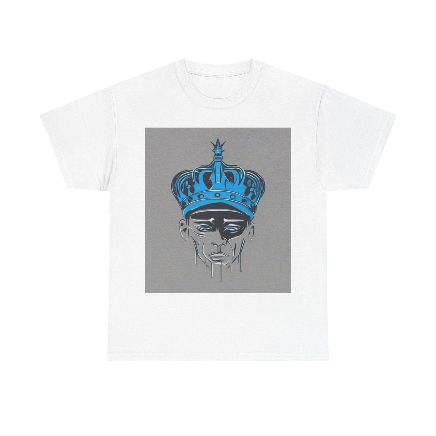 boostlete-am-crew-icon-crown-grainy-monoline-0022 — Unisex Heavy Cotton Tee (Gildan 5000)