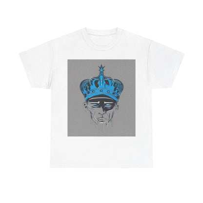 boostlete-am-crew-icon-crown-grainy-monoline-0022 — Unisex Heavy Cotton Tee (Gildan 5000)