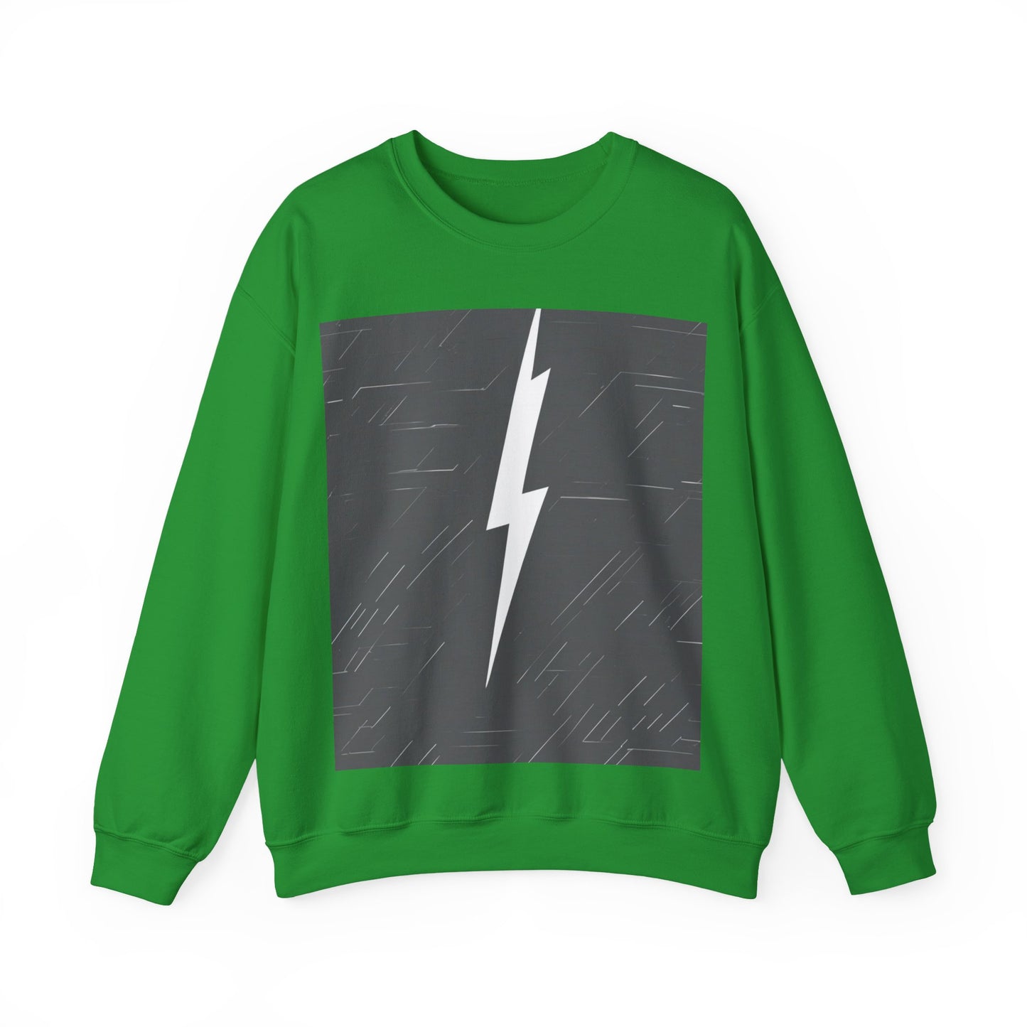 boostlete-am-crew-icon-lightning-glitch-vector-0590 — Unisex Heavy Blend Crewneck (G18000)