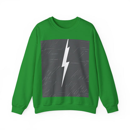 boostlete-am-crew-icon-lightning-glitch-vector-0590 — Unisex Heavy Blend Crewneck (G18000)
