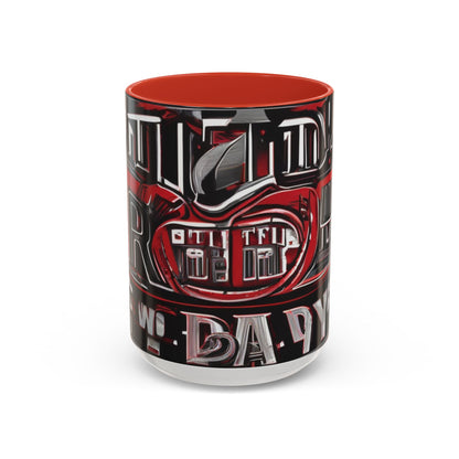 boostlete-boost-mode-type-win-the-day-outline-over-solid-monoline-0477 — Accent Mug 11/15oz