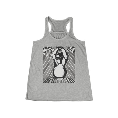 boostlete-iron-intent-scene-kettlebell-grainy-modern-0276 — Women's Flowy Racerback Tank (B+C 8800)