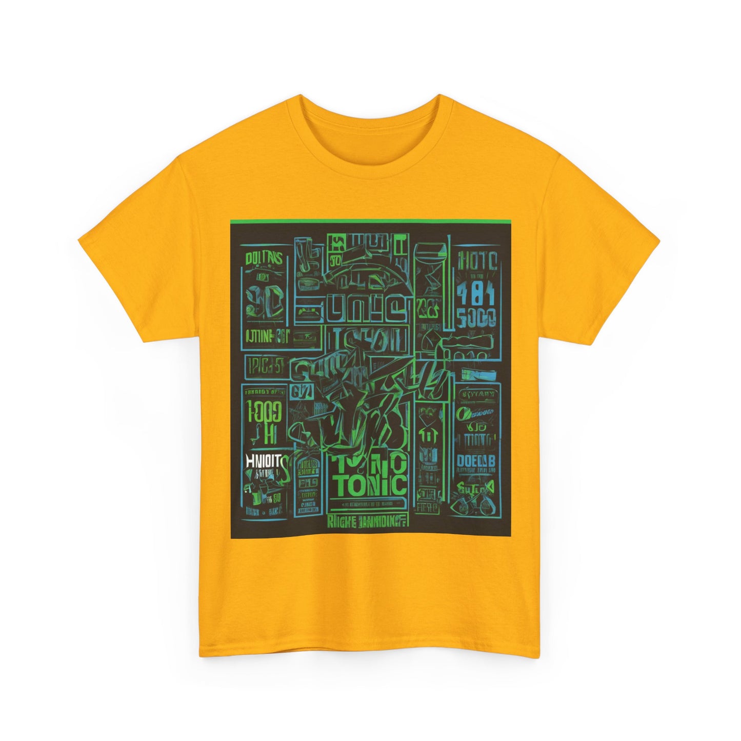 boostlete-field-day-type-gym-tonic-h2o-outline-over-solid-geometric-0249 — Unisex Heavy Cotton Tee (Gildan 5000)