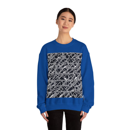 boostlete-boost-mode-pattern-stair-steps-athletic-0311 — Unisex Heavy Blend Crewneck Sweatshirt (Gildan)