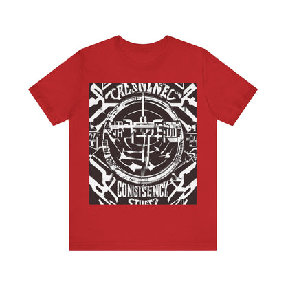 boostlete-am-crew-type-consistency-is-the-flex-centered-industrial-0137 — Unisex Jersey Short Sleeve (B+C 3001)