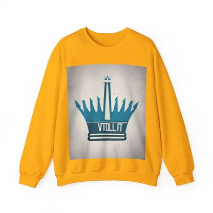 boostlete-am-crew-icon-crown-matte-industrial-0058 — Unisex Heavy Blend Crewneck Sweatshirt (Gildan)