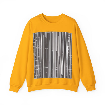 boostlete-boost-mode-pattern-barcode-blueprint-0463 — Unisex Heavy Blend Crewneck (G18000)