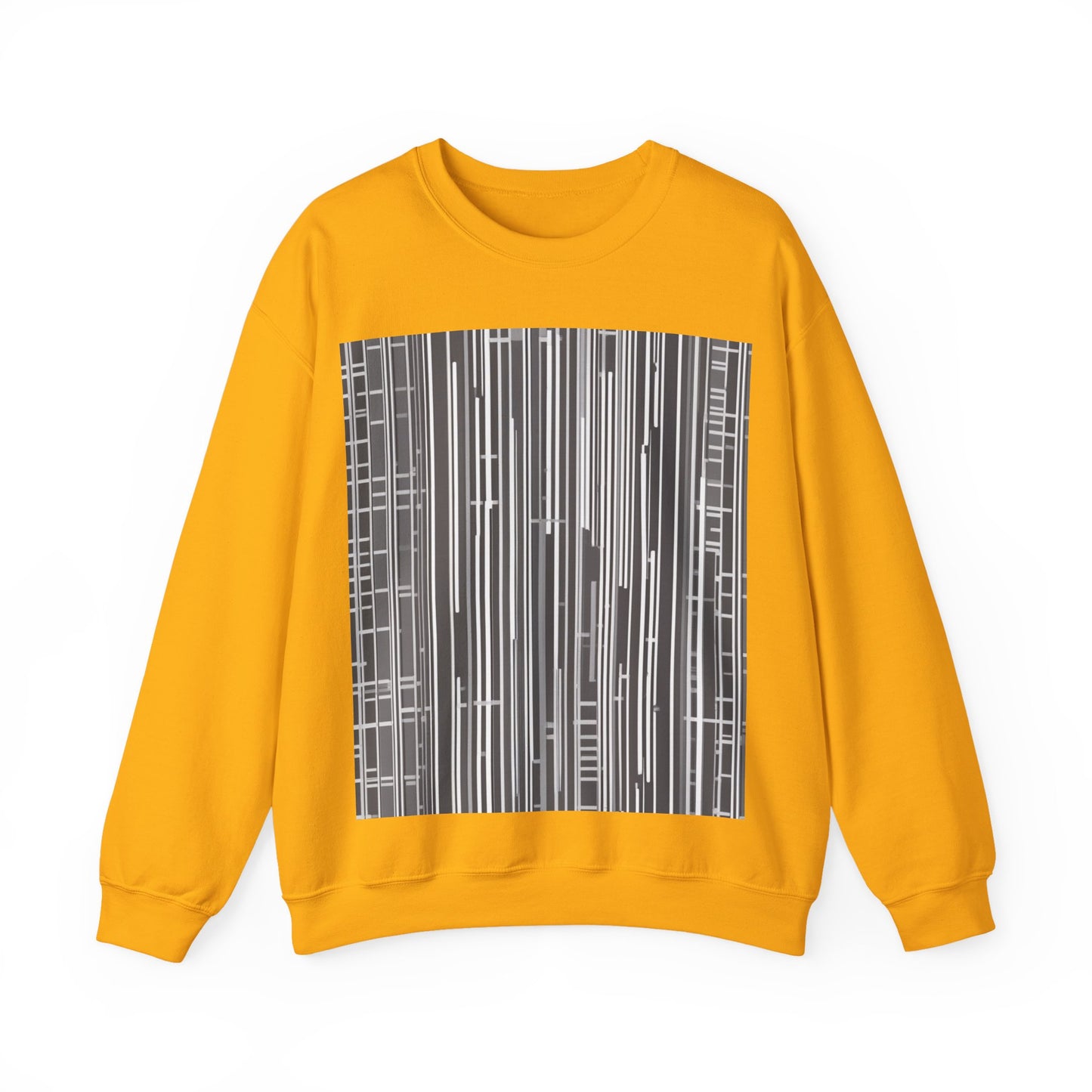 boostlete-boost-mode-pattern-barcode-blueprint-0463 — Unisex Heavy Blend Crewneck (G18000)