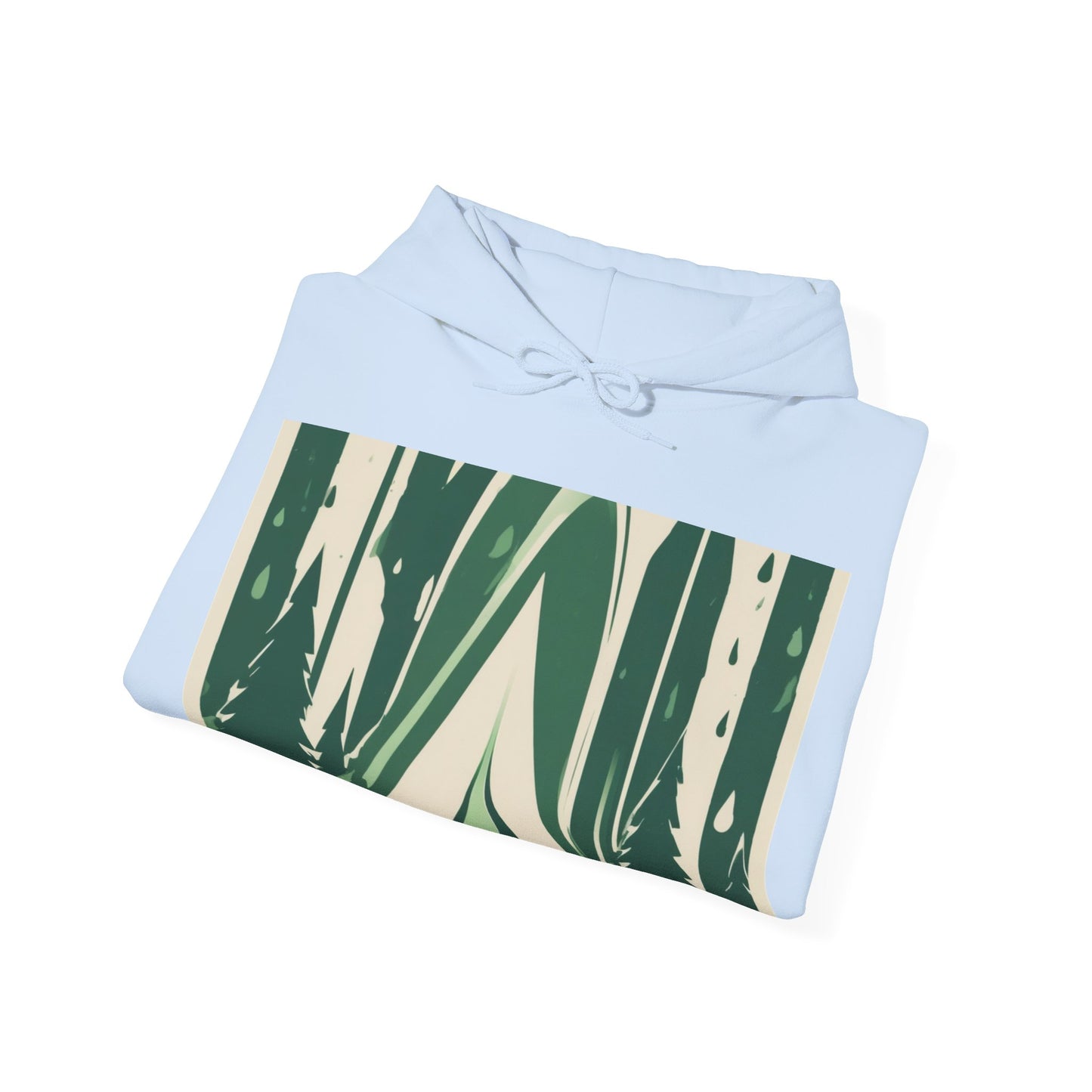 boostlete-quiet-power-icon-water-glitch-retro-0186 — Unisex Heavy Blend Hoodie (G18500)