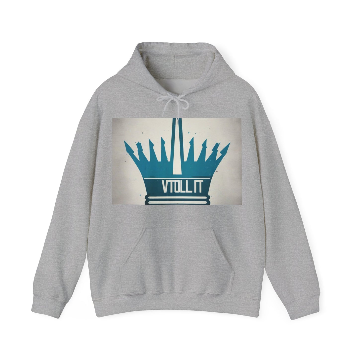 boostlete-am-crew-icon-crown-matte-industrial-0058 — Unisex Heavy Blend Hooded Sweatshirt (Gildan)