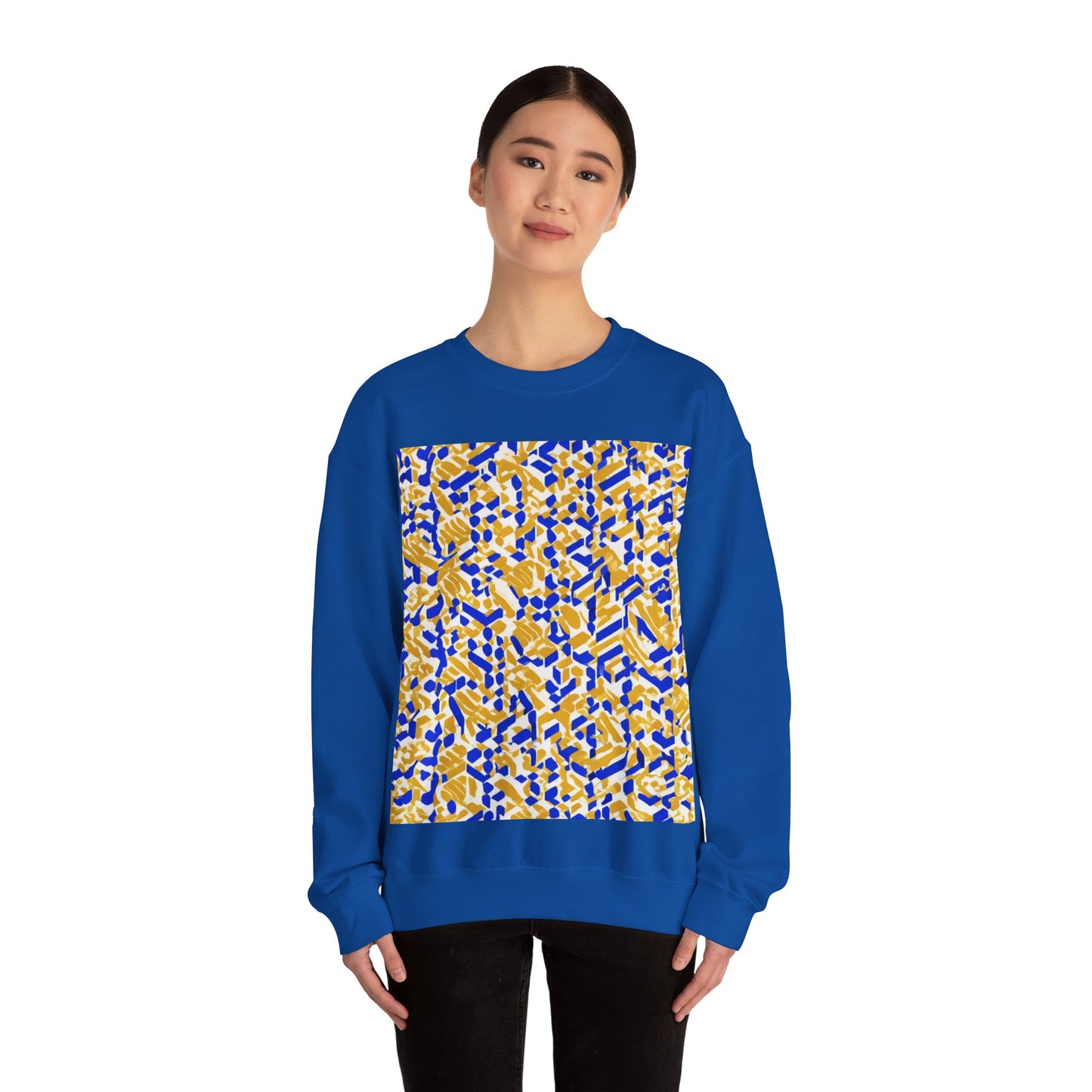 boostlete-rise-grind-pattern-sprint-isometric-0319 — Unisex Heavy Blend Crewneck Sweatshirt (Gildan)
