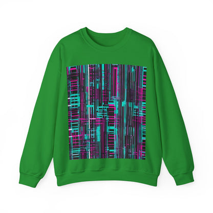 boostlete-field-day-pattern-barcode-retro-0275 — Unisex Heavy Blend Crewneck Sweatshirt (Gildan)