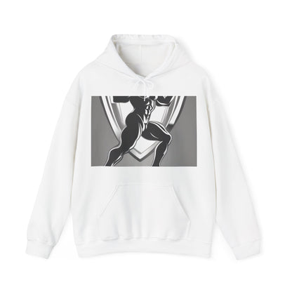 boostlete-mile-by-mile-scene-lunge-3d-athletic-0020 — Unisex Heavy Blend Hooded Sweatshirt (Gildan)