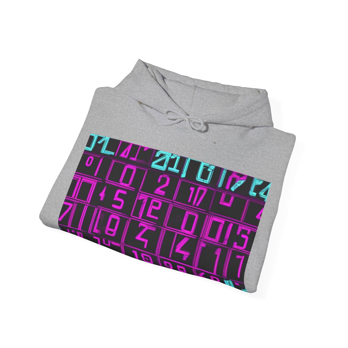 boostlete-iron-intent-pattern-plate-number-retro-0227 — Unisex Heavy Blend Hooded Sweatshirt (Gildan)