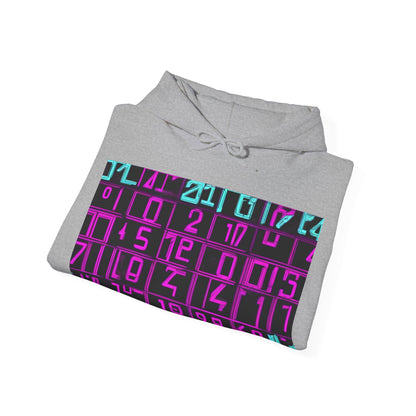 boostlete-iron-intent-pattern-plate-number-retro-0227 — Unisex Heavy Blend Hooded Sweatshirt (Gildan)