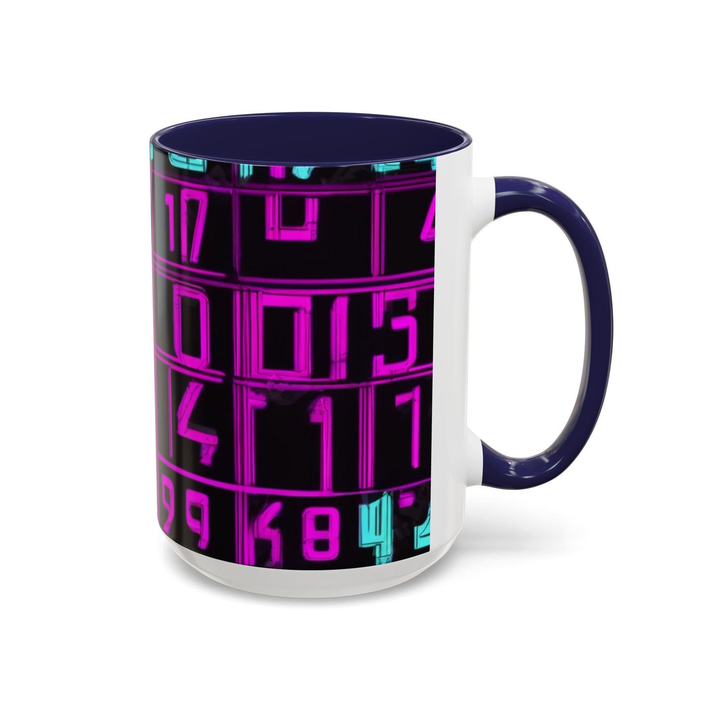 boostlete-iron-intent-pattern-plate-number-retro-0227 — Accent Mug 11oz/15oz