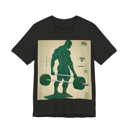 boostlete-recovery-progress-scene-deadlift-3d-blueprint-0236 — Unisex Jersey Short Sleeve (B+C 3001)