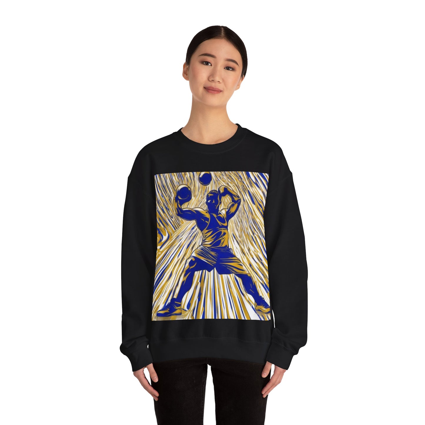 boostlete-rise-grind-scene-kettlebell-speed-engraved-0180 — Unisex Heavy Blend Crewneck Sweatshirt (Gildan)