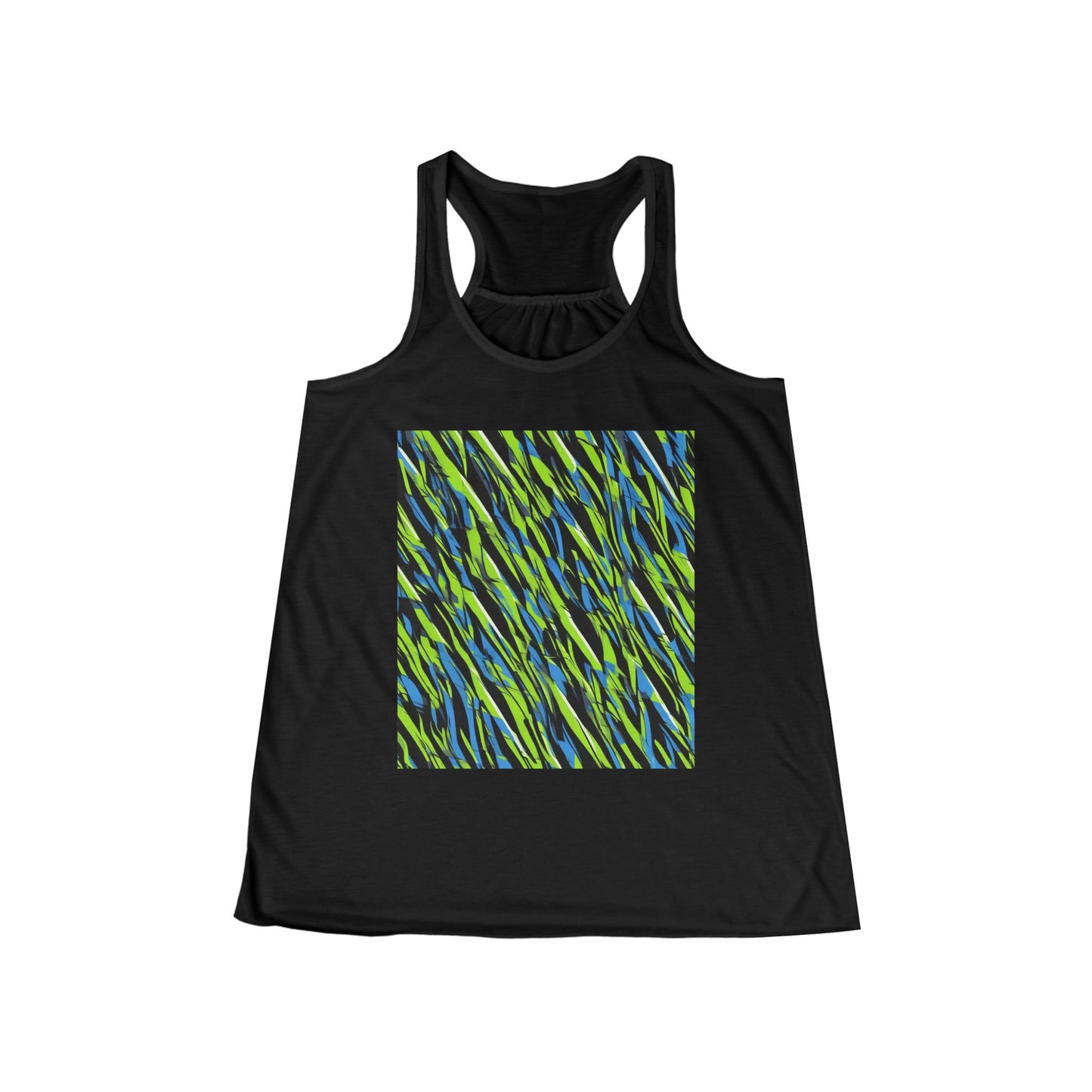 boostlete-iron-intent-pattern-sprint-vector-0219 — Women's Flowy Racerback Tank (B+C 8800)