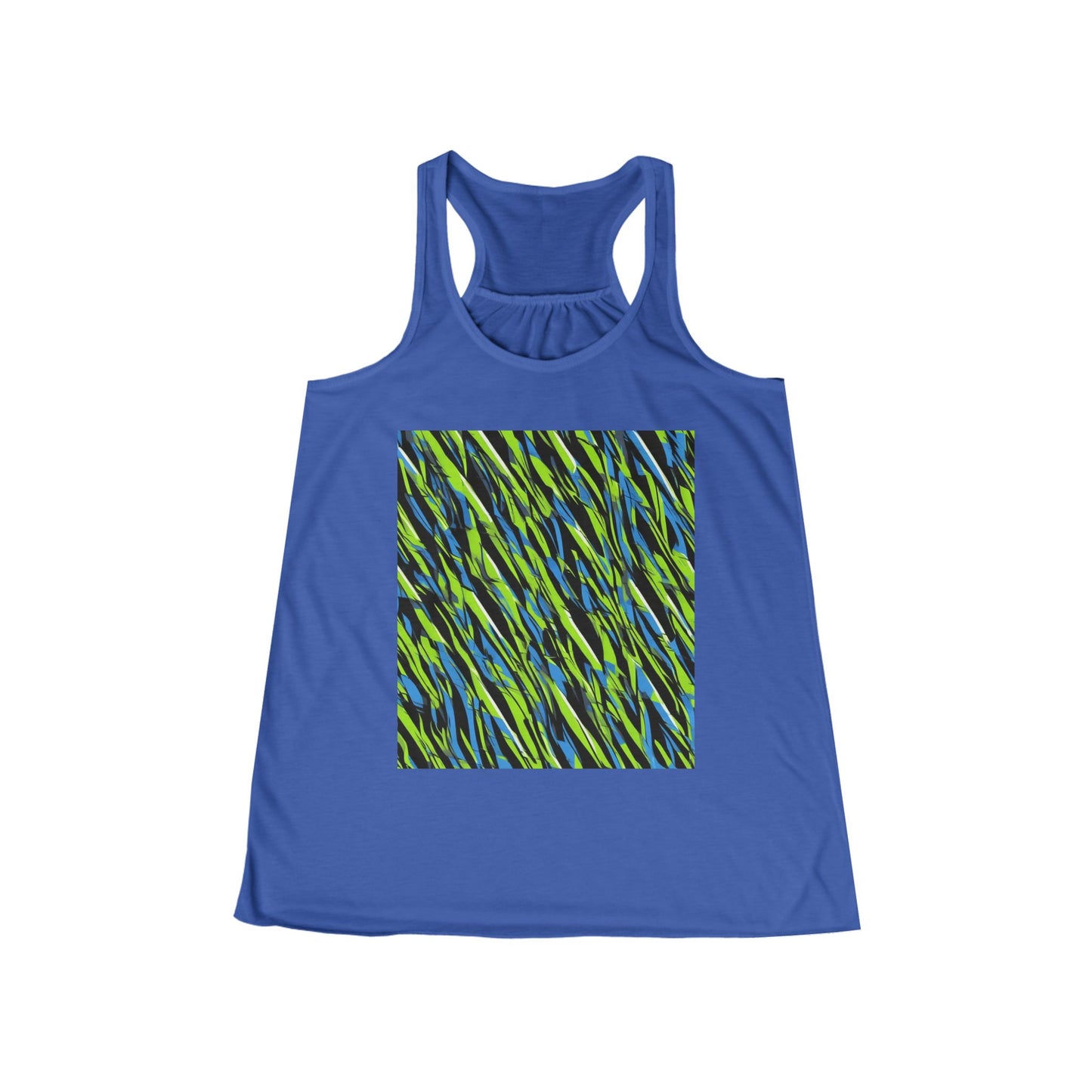 boostlete-iron-intent-pattern-sprint-vector-0219 — Women's Flowy Racerback Tank (B+C 8800)