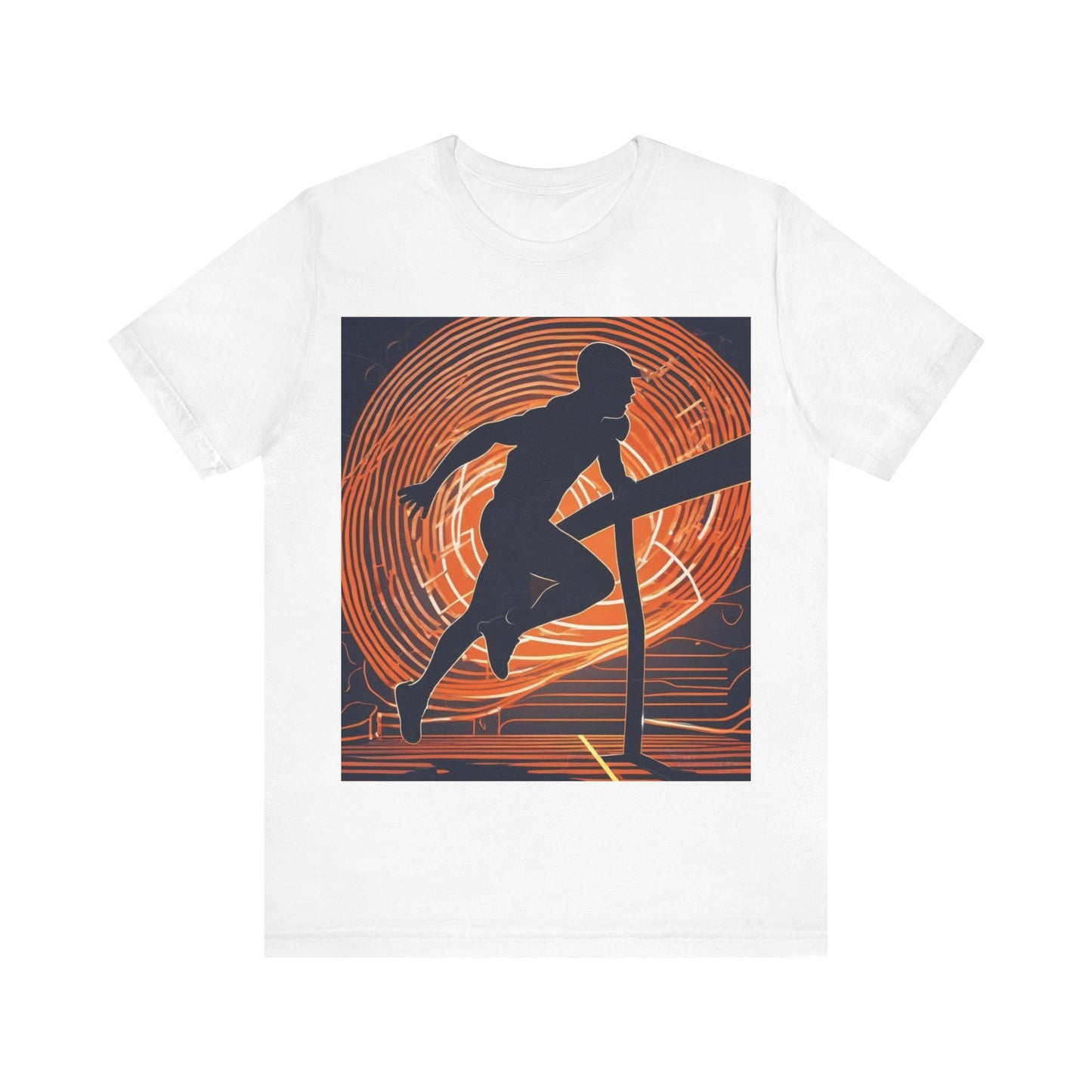 boostlete-iron-intent-scene-hurdler-neon-modern-0264 — Unisex Jersey Short Sleeve (B+C 3001)