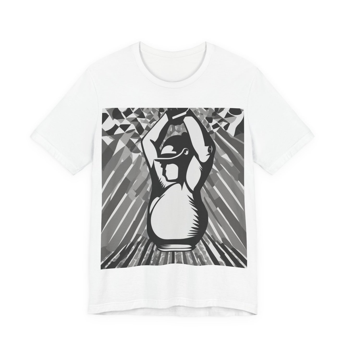 boostlete-iron-intent-scene-kettlebell-grainy-modern-0276 — Unisex Jersey Short Sleeve (B+C 3001)