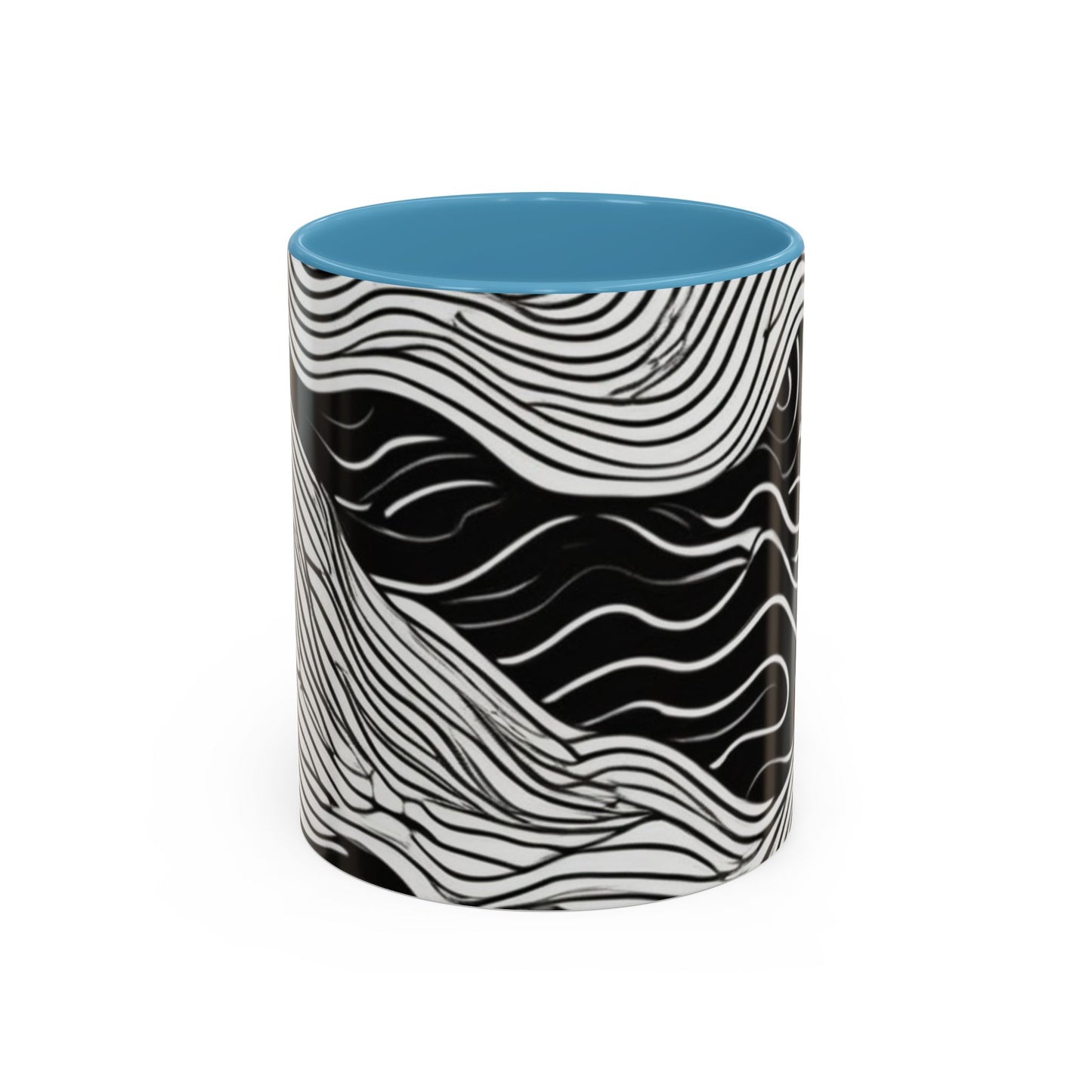 boostlete-field-day-pattern-topographic-line-art-0239 — Accent Mug 11oz/15oz