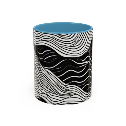 boostlete-field-day-pattern-topographic-line-art-0239 — Accent Mug 11oz/15oz