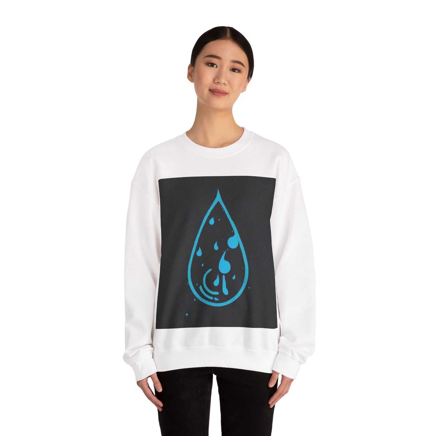 boostlete-iron-intent-icon-water-grainy-vector-0762 — Unisex Heavy Blend Crewneck (G18000)