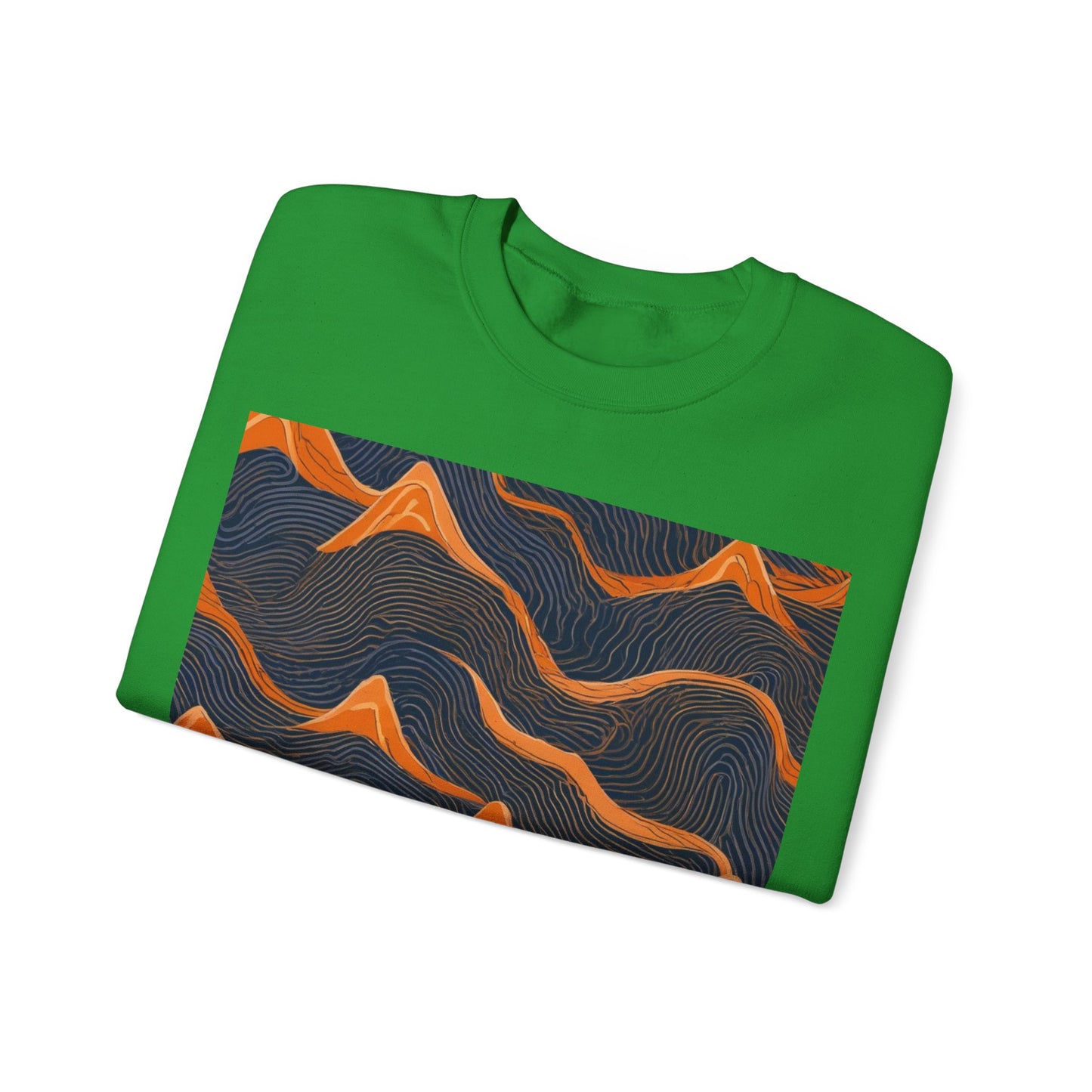 boostlete-boost-mode-pattern-topographic-engraved-0035 — Unisex Heavy Blend Crewneck Sweatshirt (Gildan)