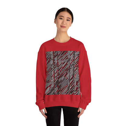 boostlete-field-day-pattern-diagonal-paper-0287 — Unisex Heavy Blend Crewneck Sweatshirt (Gildan)