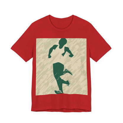 boostlete-am-crew-icon-runner-grainy-blueprint-0134 — Unisex Jersey Short Sleeve (B+C 3001)