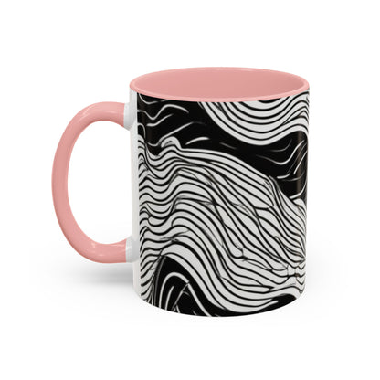 boostlete-field-day-pattern-topographic-line-art-0239 — Accent Mug 11oz/15oz