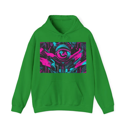 boostlete-iron-intent-type-eyes-up-forward-big-line-art-0065 — Unisex Heavy Blend Hooded Sweatshirt (Gildan)
