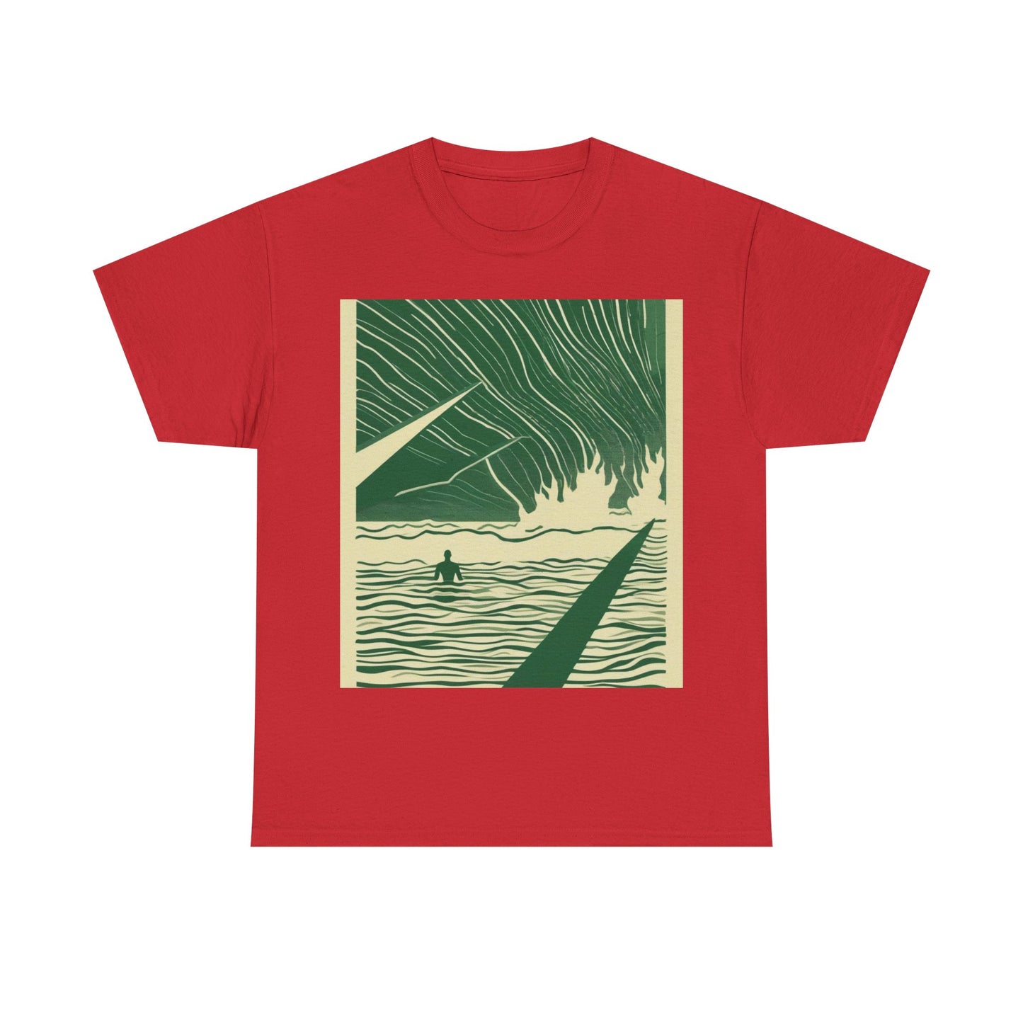 boostlete-mile-by-mile-icon-swimmer-motion-isometric-0078 — Unisex Heavy Cotton Tee (Gildan 5000)