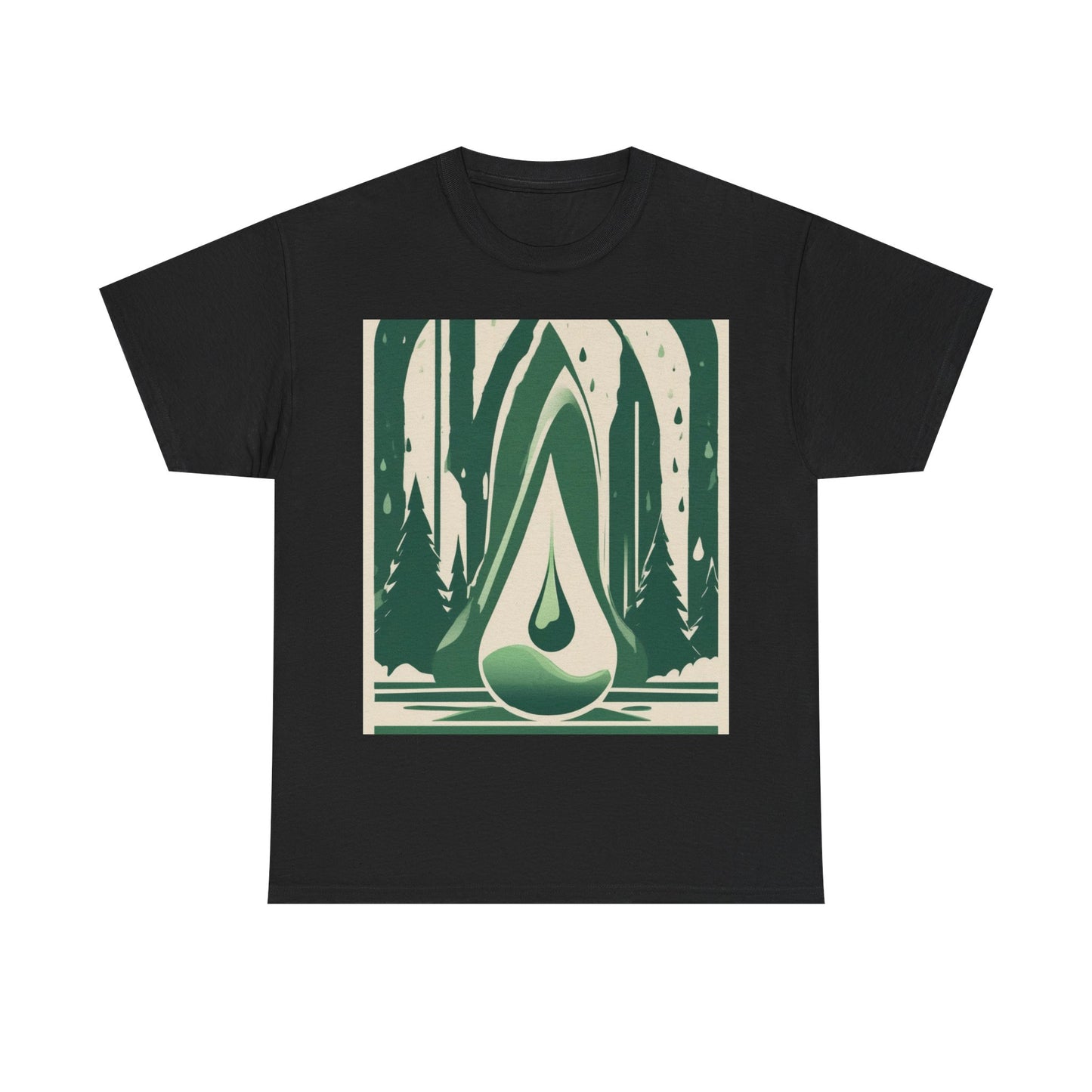 boostlete-quiet-power-icon-water-glitch-retro-0186 — Unisex Heavy Cotton Tee (Gildan 5000)