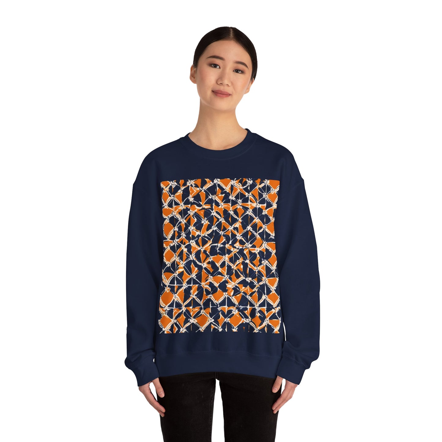boostlete-headspace-pattern-plate-number-badge-0387 — Unisex Heavy Blend Crewneck (G18000)