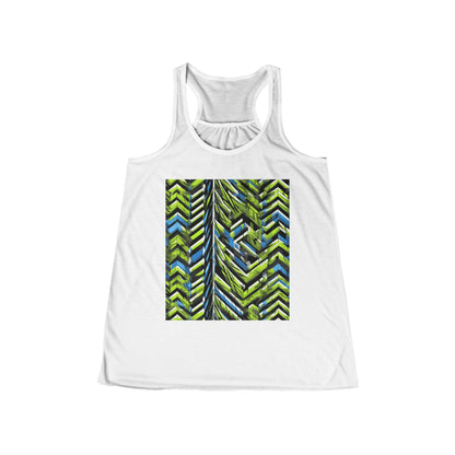 boostlete-rise-grind-pattern-chevron-isometric-0195 — Women's Flowy Racerback Tank (B+C 8800)