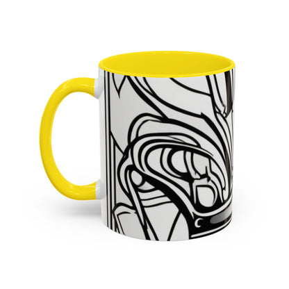 boostlete-boost-mode-icon-crown-offset-line-art-0190 — Accent Mug 11oz/15oz