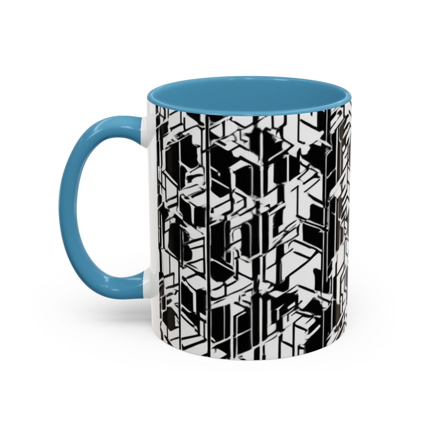 boostlete-field-day-pattern-micro-blueprint-0927 — Accent Mug 11/15oz