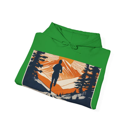 boostlete-iron-intent-scene-trail-glitch-badge-0100 — Unisex Heavy Blend Hooded Sweatshirt (Gildan)