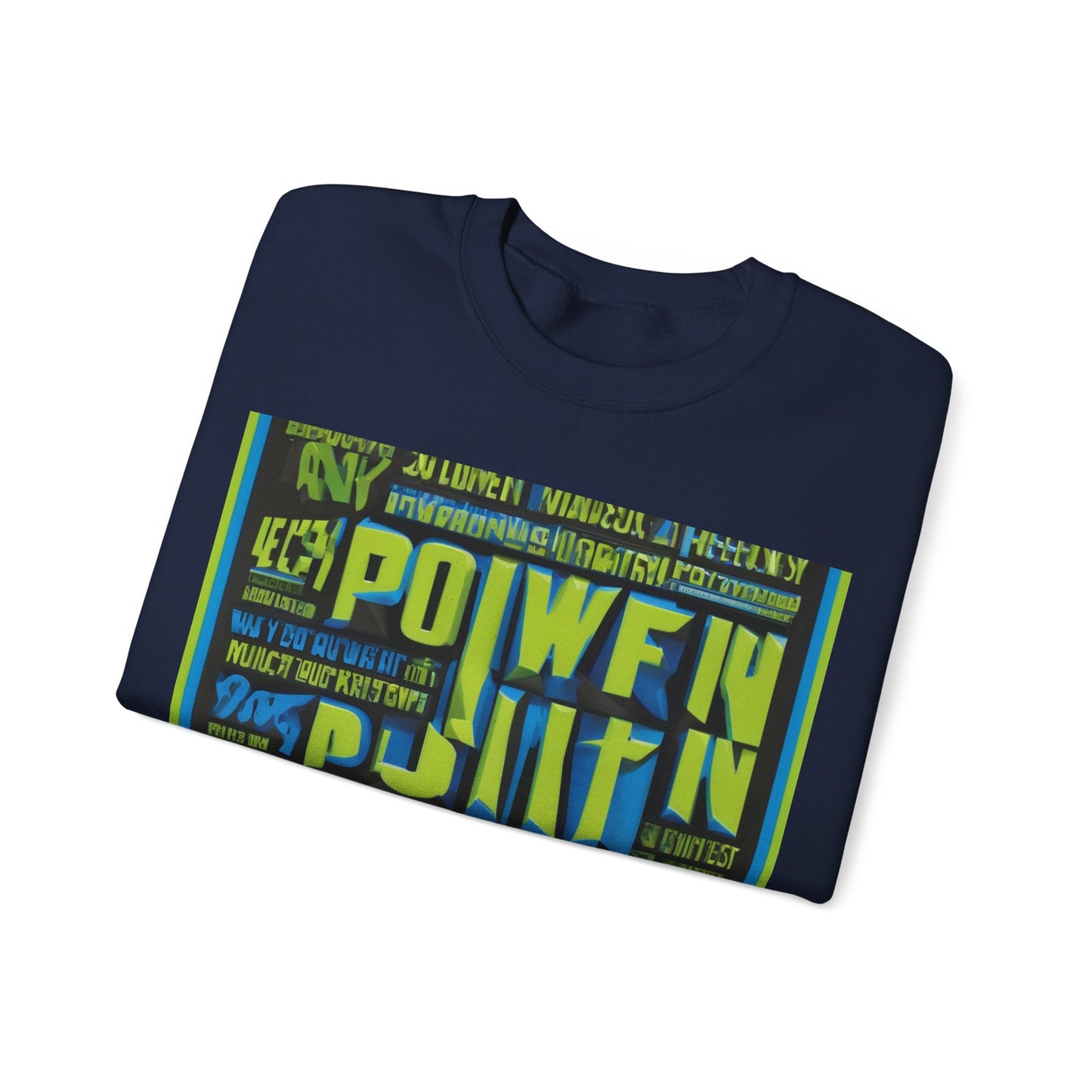 boostlete-am-crew-type-power-in-quiet-arc-paper-1481 — Unisex Heavy Blend Crewneck (G18000)