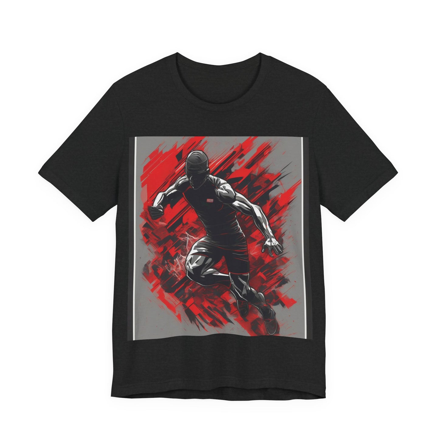 boostlete-field-day-scene-sprinter-glitch-badge-0284 — Unisex Jersey Short Sleeve (B+C 3001)