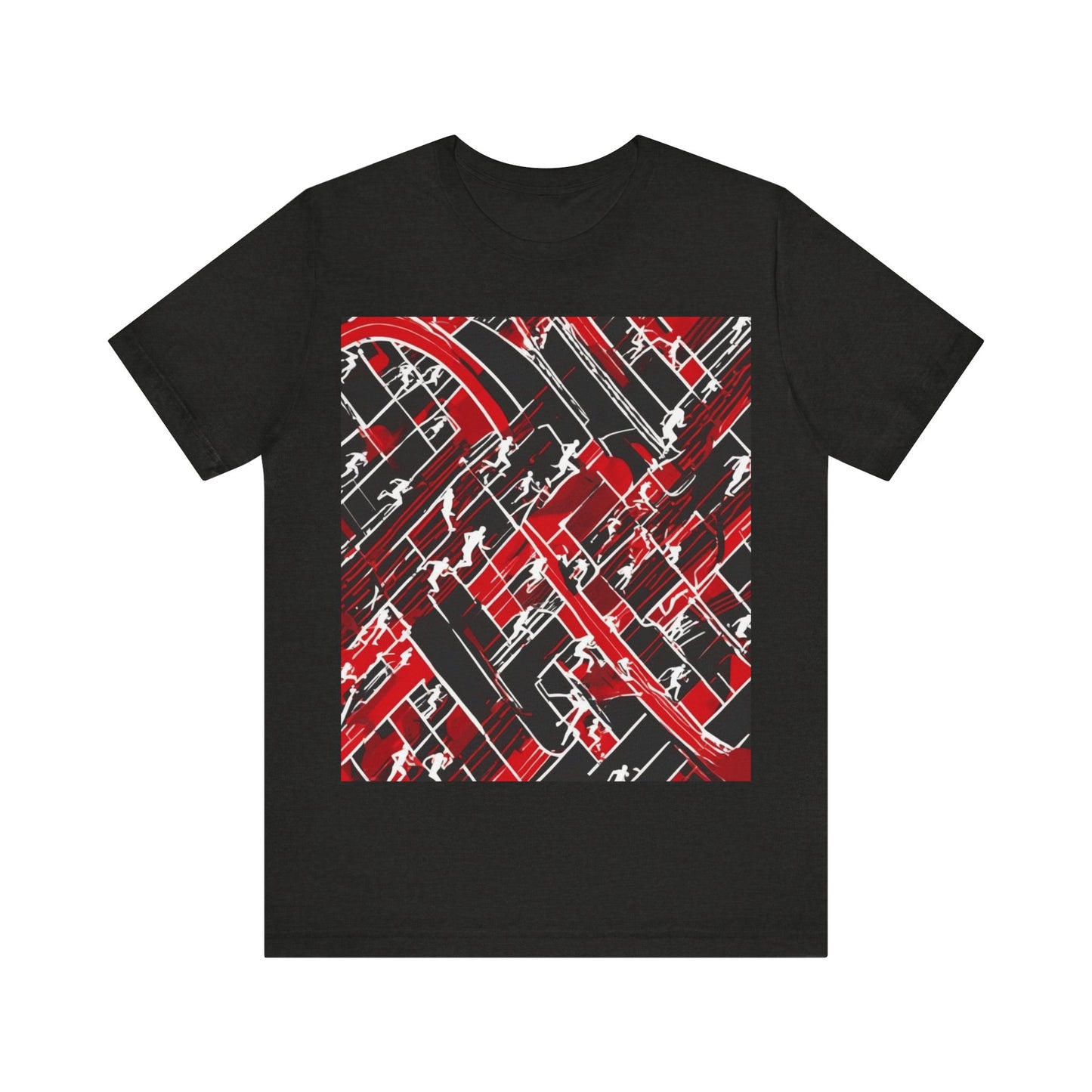 boostlete-pr-season-scene-marathoner-outline-modern-0124 — Unisex Jersey Short Sleeve (B+C 3001)