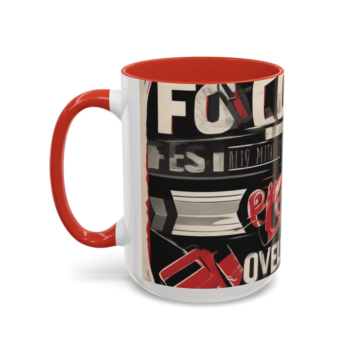 boostlete-mile-by-mile-type-focus-over-feelings-split-retro-0841 — Accent Mug 11/15oz