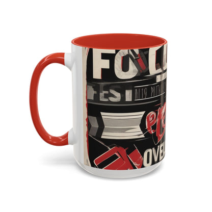 boostlete-mile-by-mile-type-focus-over-feelings-split-retro-0841 — Accent Mug 11/15oz