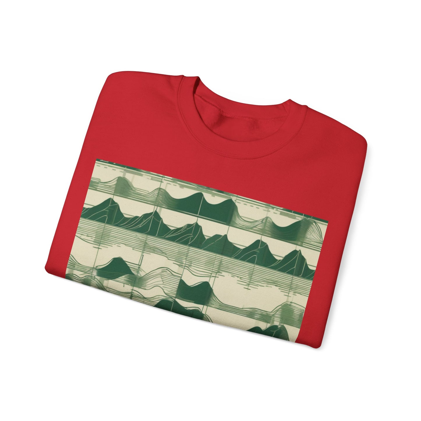 boostlete-mile-by-mile-pattern-audio-blueprint-0971 — Unisex Heavy Blend Crewneck (G18000)