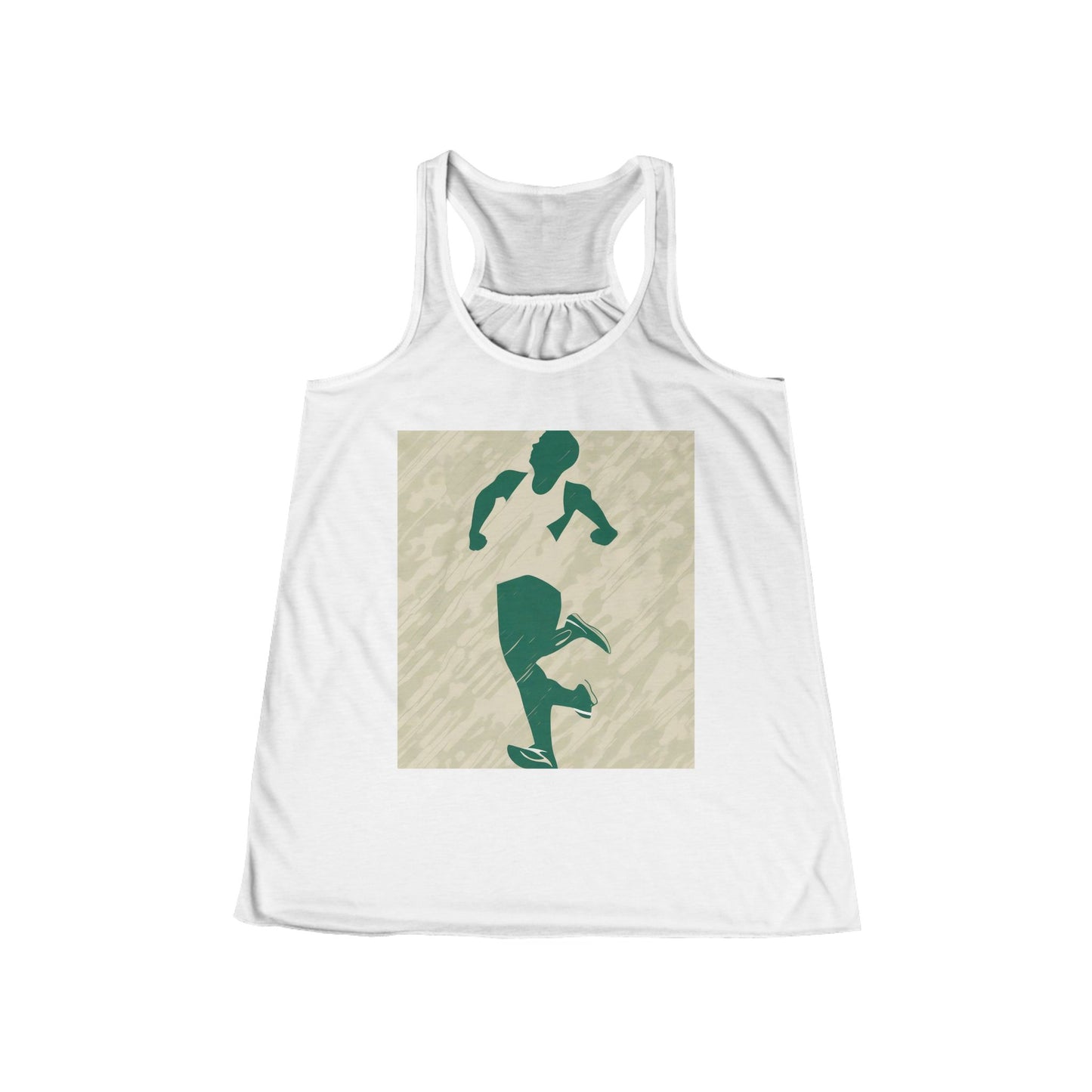 boostlete-am-crew-icon-runner-grainy-blueprint-0134 — Women's Flowy Racerback Tank (B+C 8800)