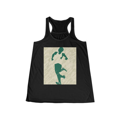 boostlete-am-crew-icon-runner-grainy-blueprint-0134 — Women's Flowy Racerback Tank (B+C 8800)