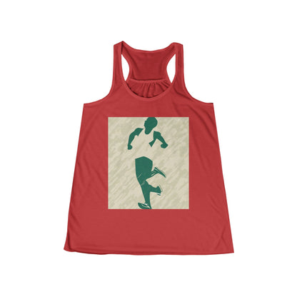 boostlete-am-crew-icon-runner-grainy-blueprint-0134 — Women's Flowy Racerback Tank (B+C 8800)